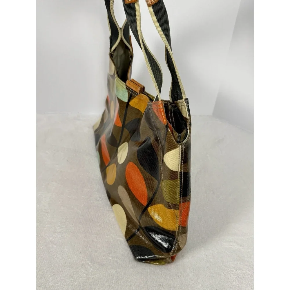 Orla Kiely Etc PVC Tote Bag Retro Stem Leaf Print Shoulder Handbag